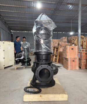 Máy Bơm Chìm Cắt Rác Perotac 80WC45-9-2.2 (1 Pha) - 2.2kW Chính Hãng Đài Loan 5 Bơm chìm cắt rác Perotac họng xả mặt bích - Đài Loan