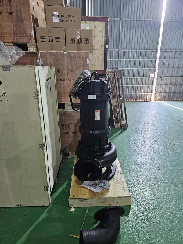 Mùi từ hố bơm tầng hầm bốc lên sảnh: đọc dữ liệu nào 3 Máy bơm chìm màu đen đặt trên bệ tại kho