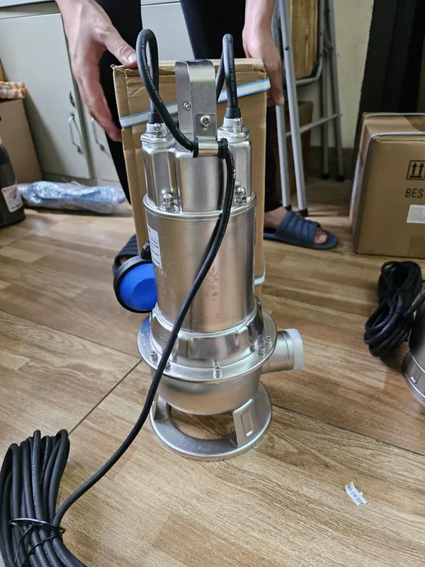Bơm hố thu tầng hầm chạy liên tục không nghỉ: tìm nguồn nước lạ 2 Bơm chìm có phao đặt trên sàn cửa hàng